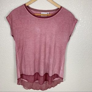 Dantelle oil dye top with chiffon trim size small